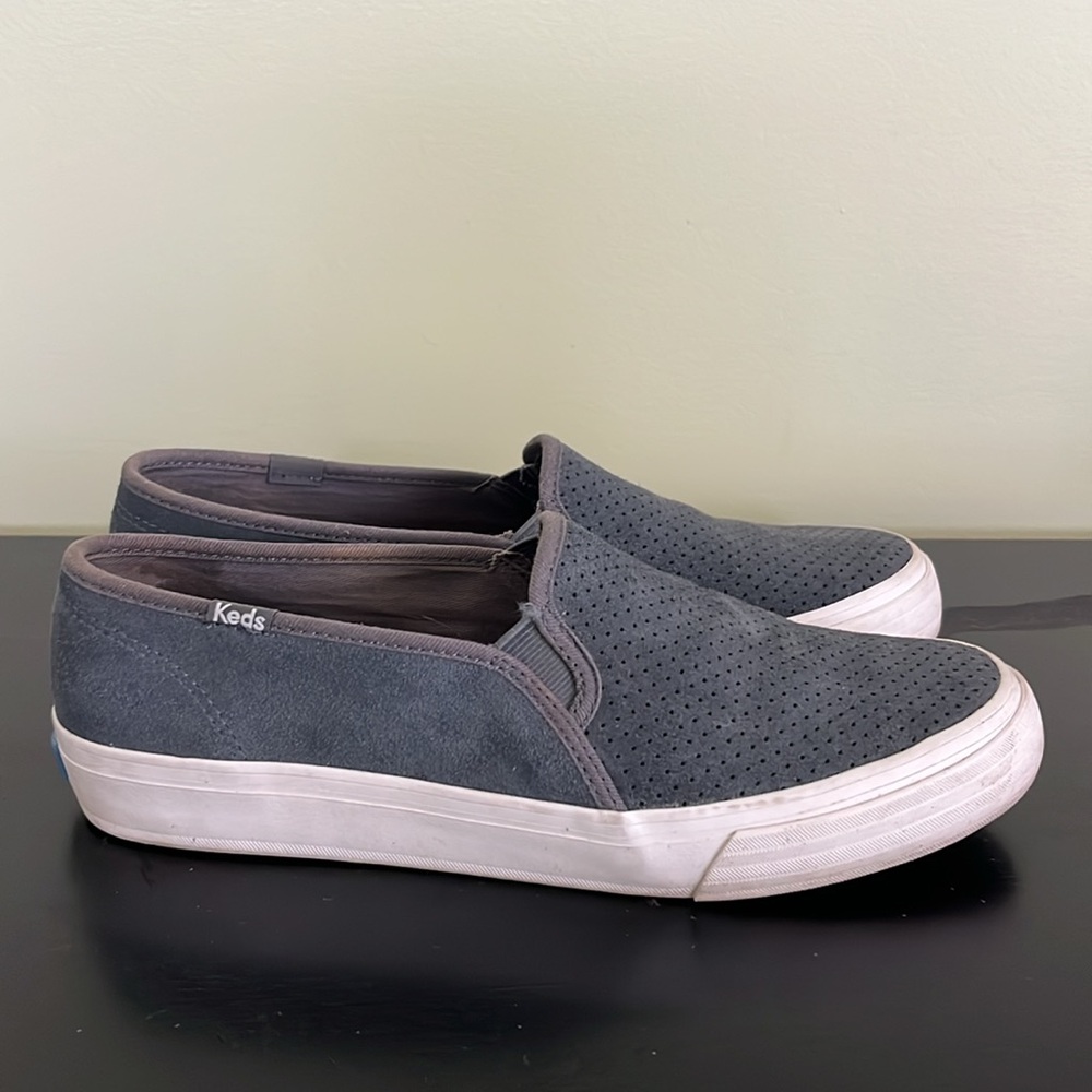 Keds Gray Blue Ortholite Double Decker Suede Sneaker - Picture 4 of 10